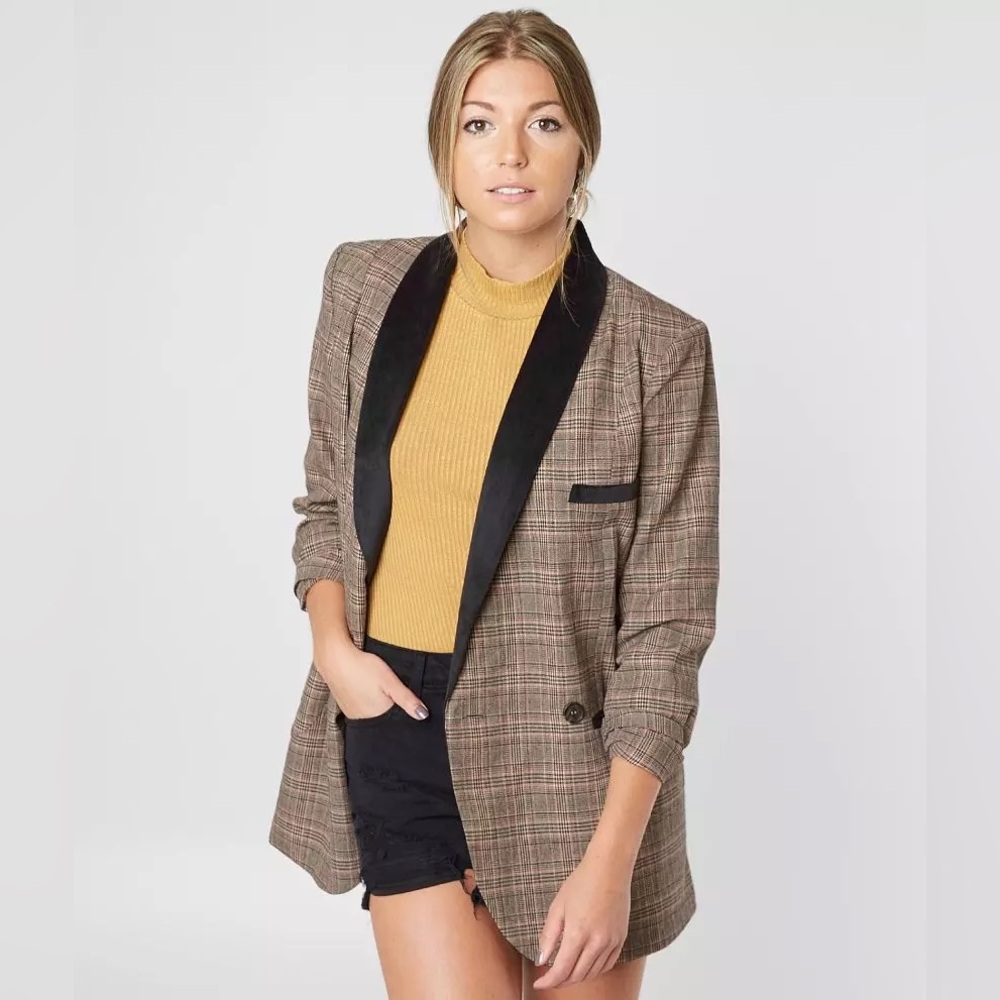 Gimmick plaid blazer - size S